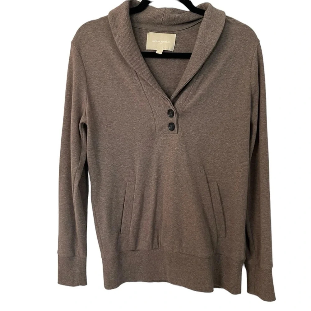 Banana Republic Women’s Brown Cowl Neck Long Sleeve Knit Sweater Size M GUC